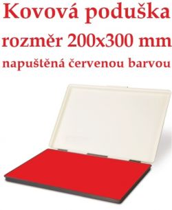 Razítkovací poduška červená 200 x 300 mm